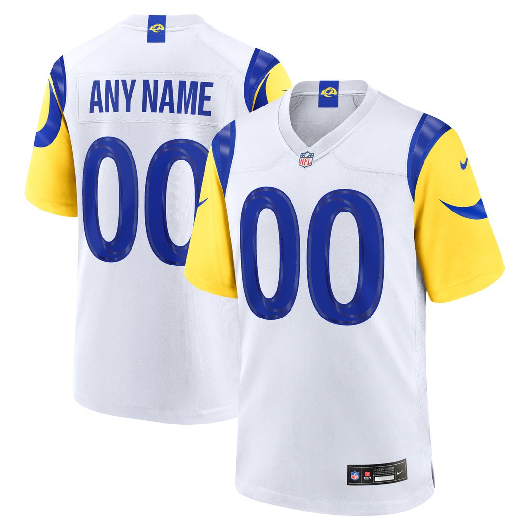Los Angeles Rams Nike White Custom Jersey