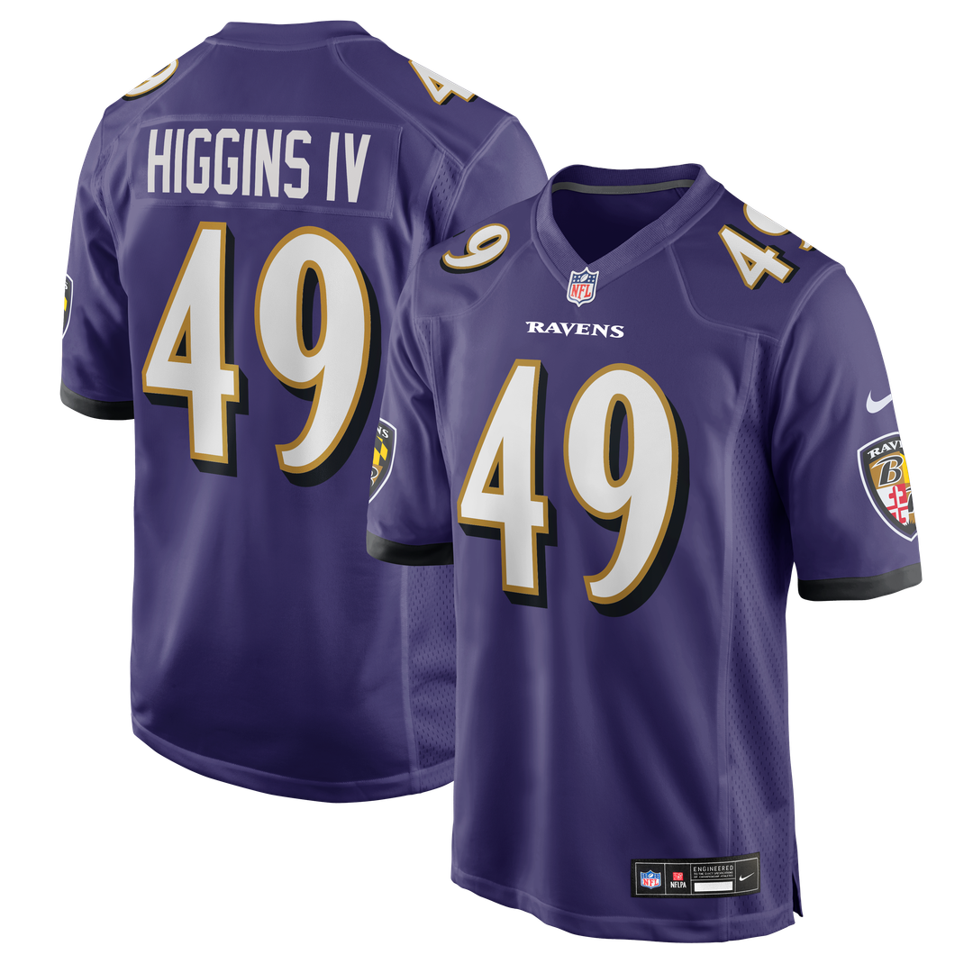 Baltimore Ravens Jay Higgins IV Nike Purple Game Jersey