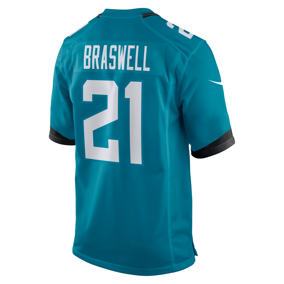 Jacksonville Jaguars Christian Braswell Nike Teal Game Jersey