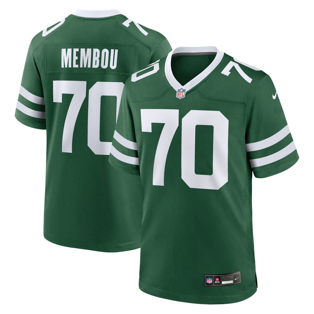 New York Jets Armand Membou Nike Green Game Jersey