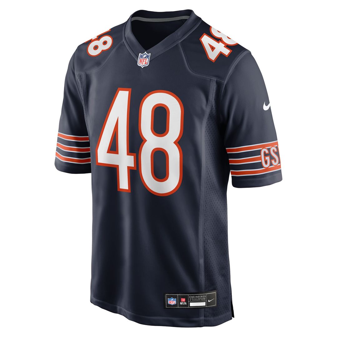 Chicago Bears D'Marco Jackson Nike Navy Game Jersey