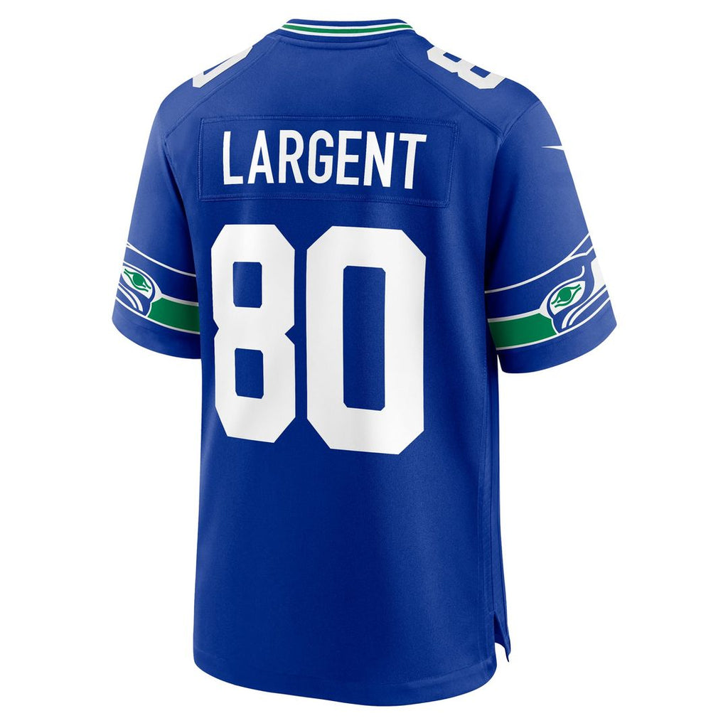 Seattle Seahawks Steve Largent Nike Royal Throwback Retired Game Jersey