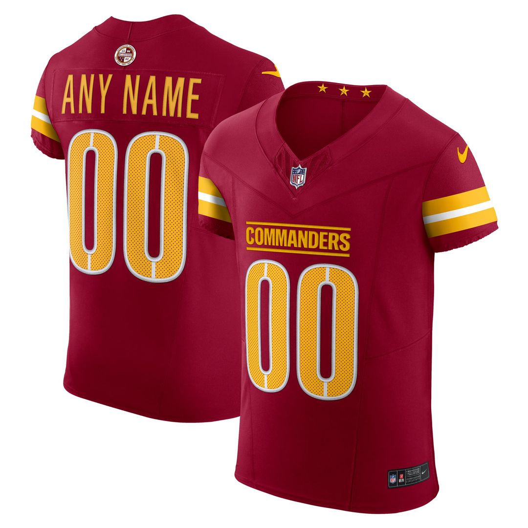 Washington Commanders Nike Burgundy Team Vapor FUSE Elite Custom Jersey