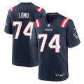 New England Patriots Caleb Lomu Nike Navy Game Jersey
