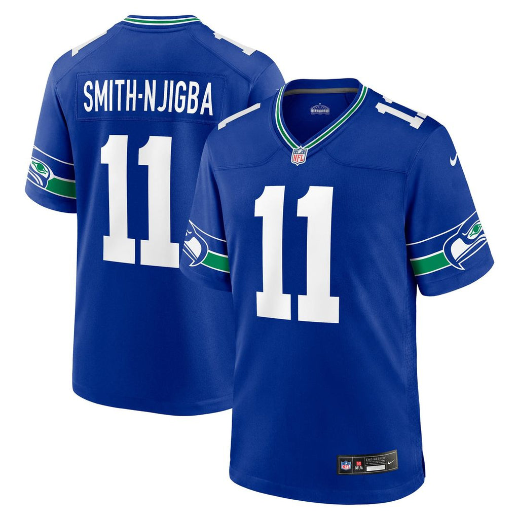 Seattle Seahawks Jaxon Smith - Njigba Nike Royal Throwback Game Jersey