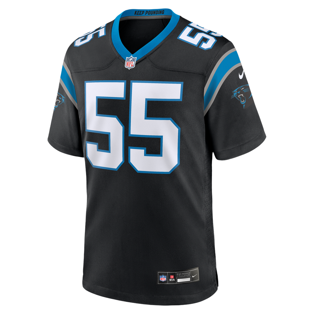 Carolina Panthers Devin Lloyd Nike Black Game Jersey