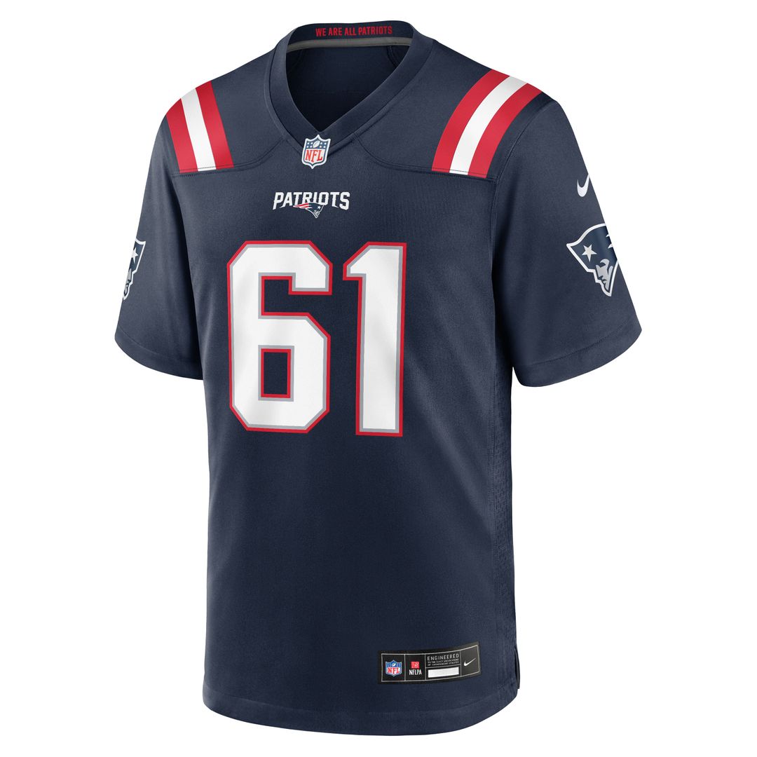 New England Patriots Darrian Dalcourt Nike Navy Game Jersey
