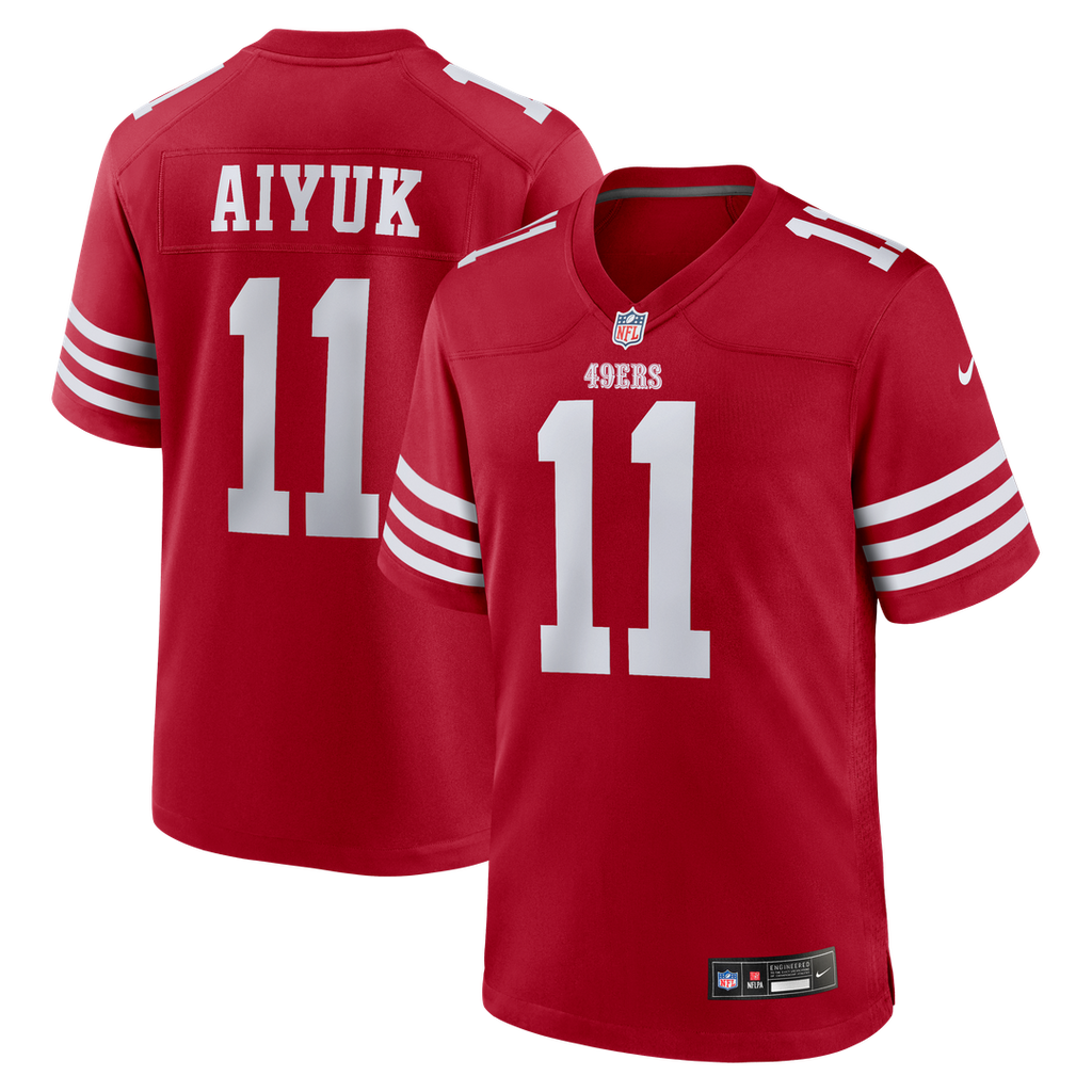 San Francisco 49ers Brandon Aiyuk Nike Scarlet Team Game Jersey