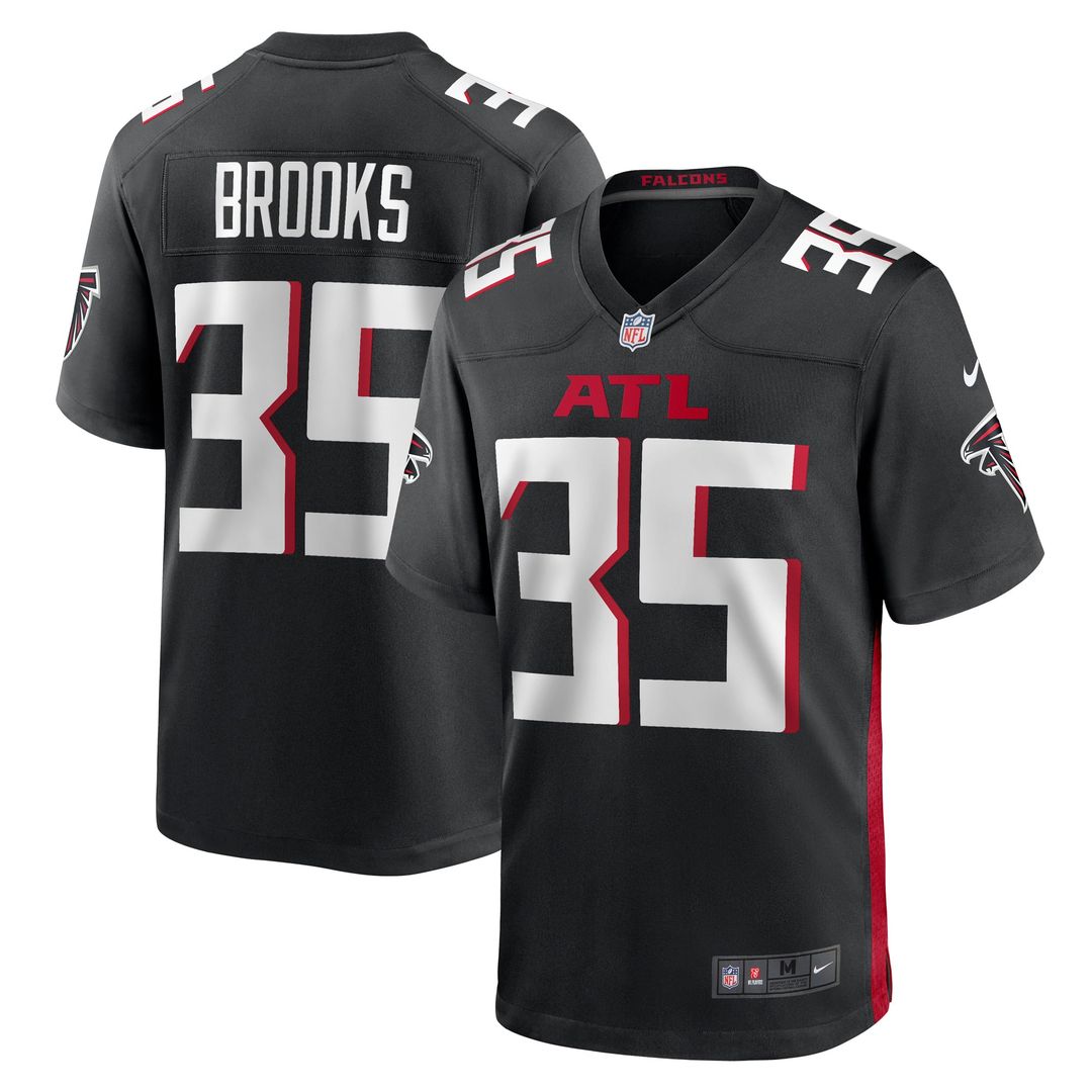 Atlanta Falcons Natrone Brooks Nike Black Game Jersey