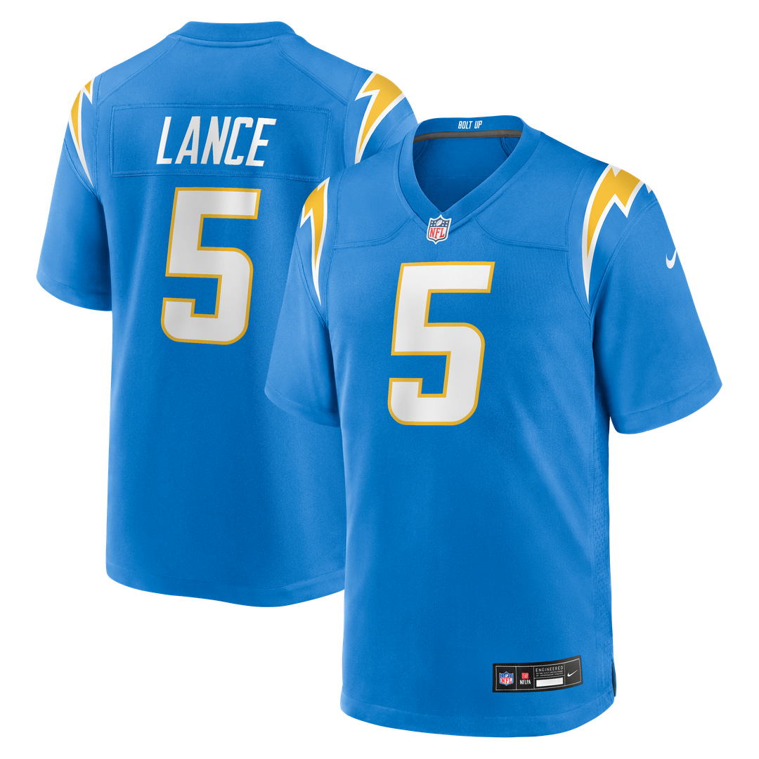 Los Angeles Chargers Trey Lance Nike Powder Blue Game Jersey
