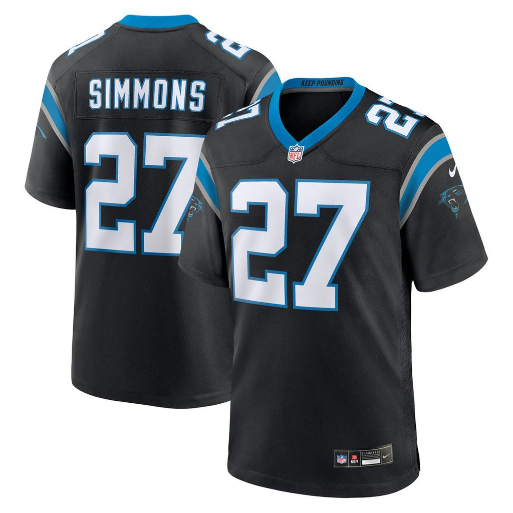 Carolina Panthers Isaiah Simmons Nike Black Game Jersey