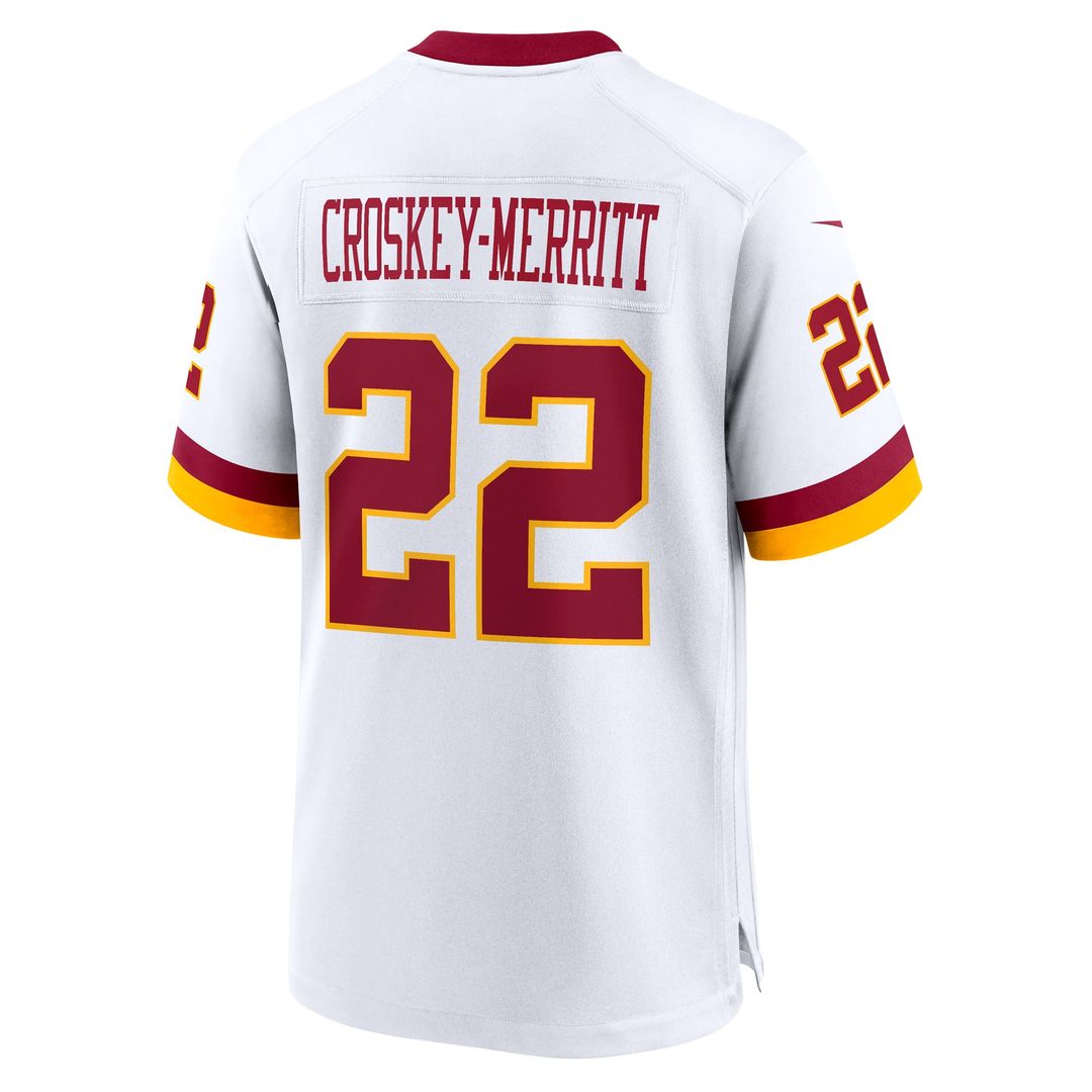 Washington Commanders Jacory Croskey - Merritt Nike White Game Super Bowl Era Jersey