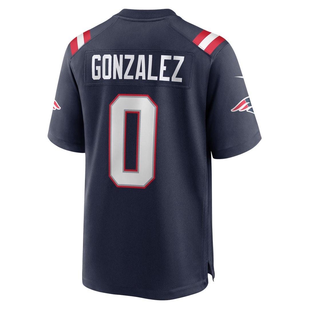 New England Patriots Christian Gonzalez Nike Navy Game Jersey