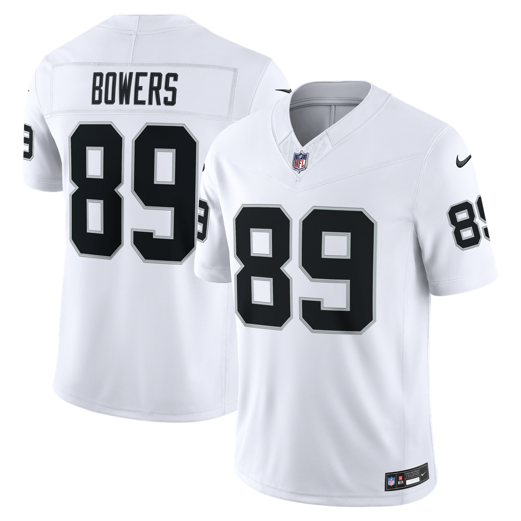 Las Vegas Raiders Brock Bowers Nike White Vapor FUSE Stitched Limited Jersey