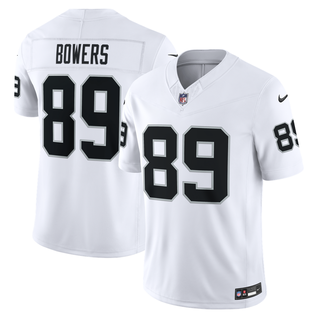 Las Vegas Raiders Brock Bowers Nike White Vapor FUSE Stitched Limited Jersey