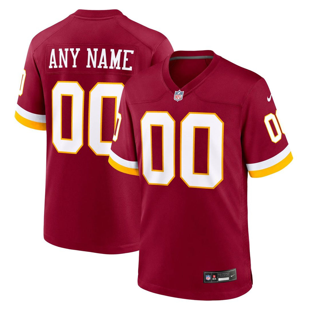 Washington Commanders Nike Burgundy Custom Jersey