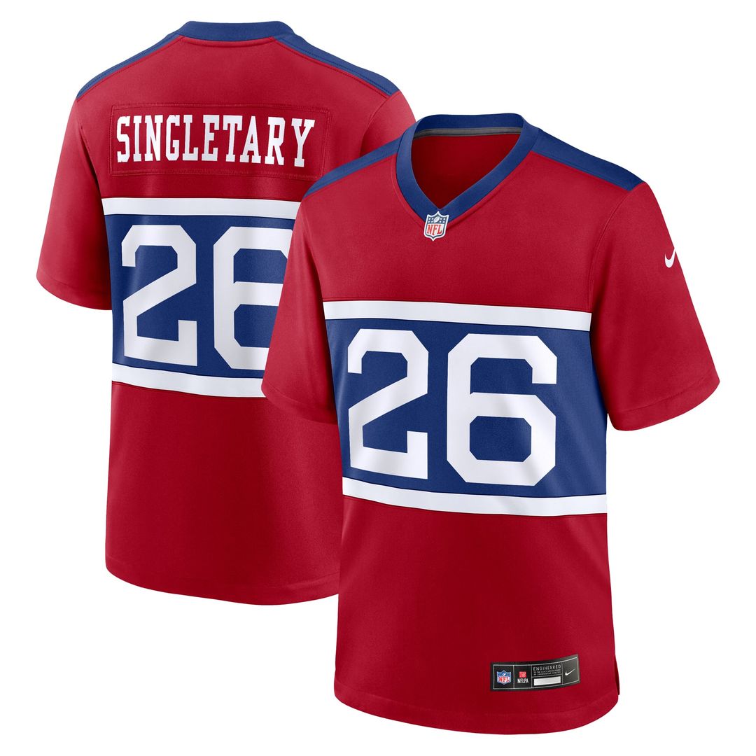 New York Giants Devin Singletary Nike Century Red Alternate Game Jersey