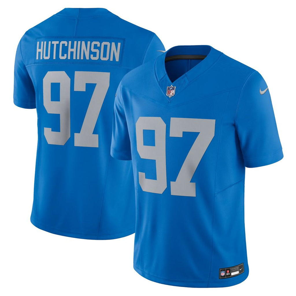 Detroit Lions Aidan Hutchinson Nike Blue Vapor FUSE Alternate Limited Jersey