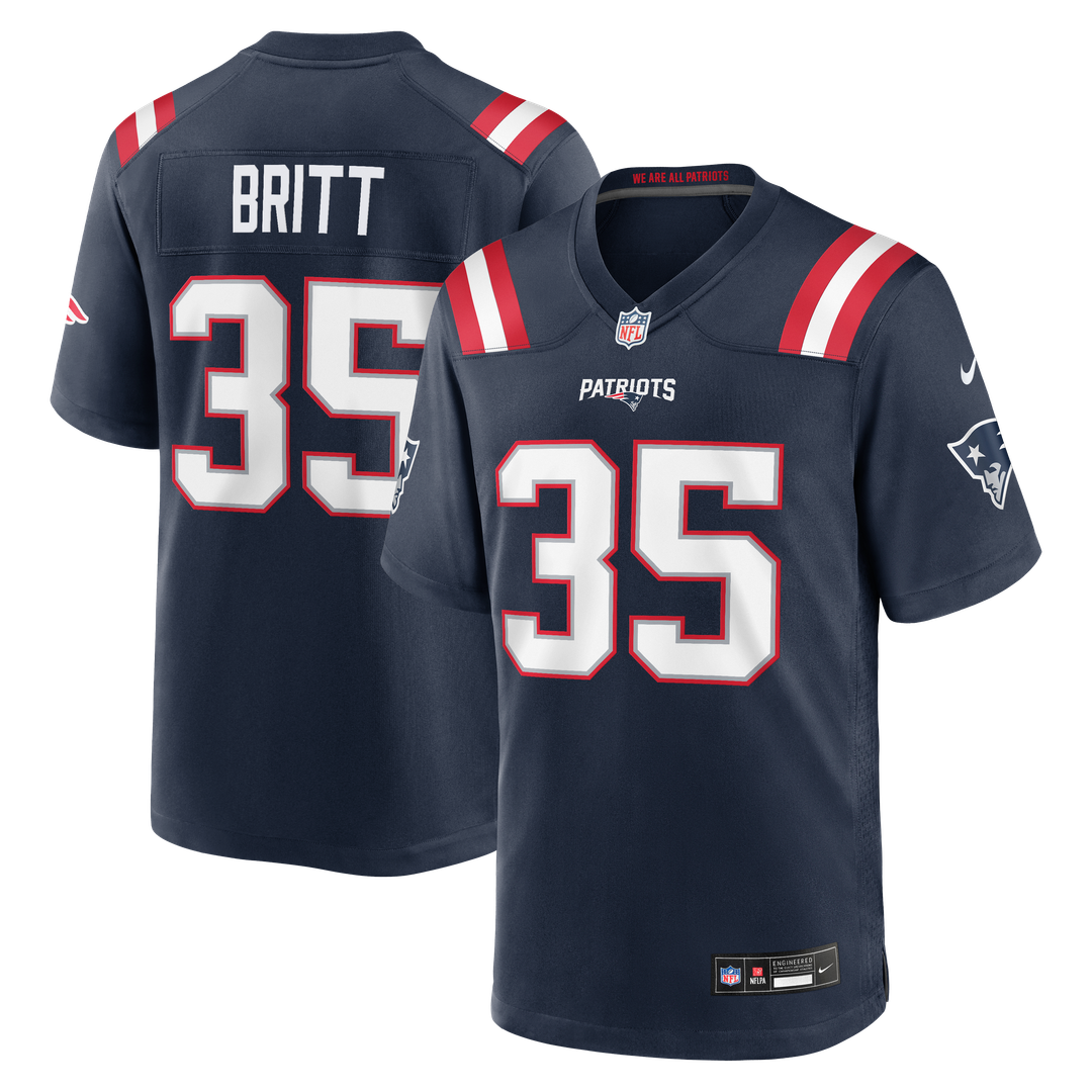 New England Patriots K.J. Britt Nike Navy Game Jersey