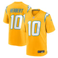 Los Angeles Chargers Justin Herbert Nike Gold Alternate Charger Power Game Jersey
