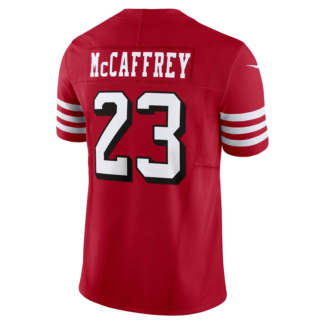 San Francisco 49ers Christian McCaffrey Nike Scarlet Vapor FUSE Limited Jersey