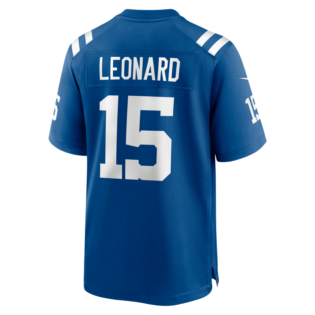 Indianapolis Colts Riley Leonard Nike Royal Game Jersey