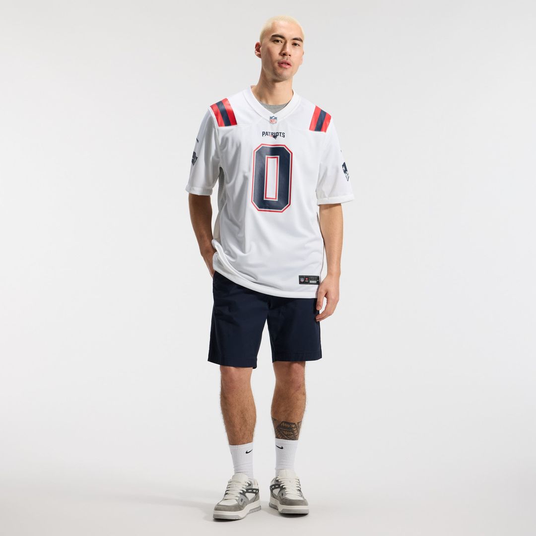 New England Patriots Christian Gonzalez Nike Navy Game Jersey