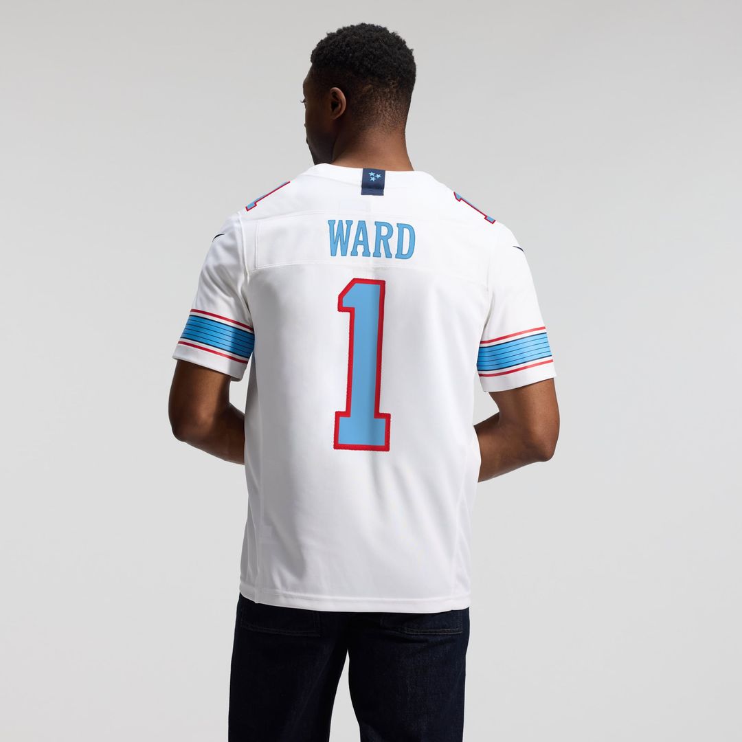 Tennessee Titans Cameron Ward Nike Light Blue Team Vapor FUSE Stitched Limited Jersey