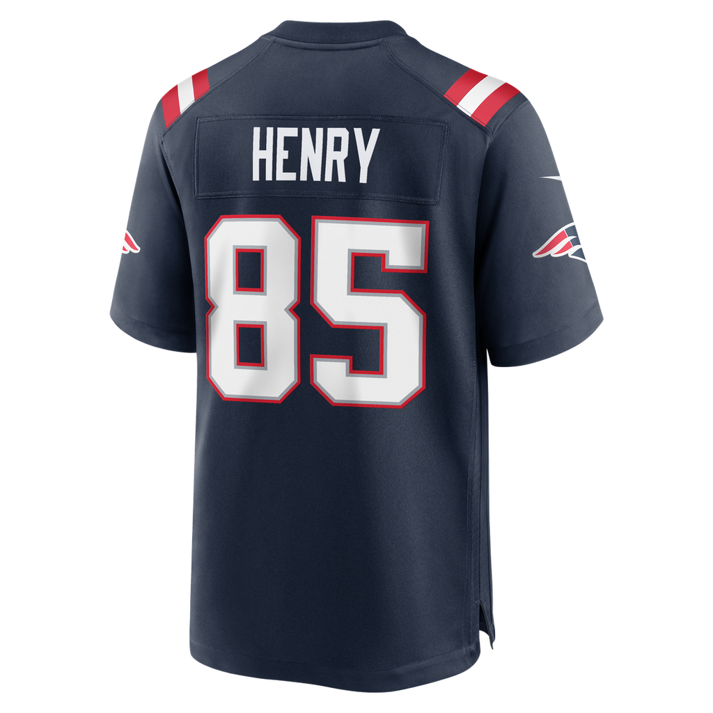 New England Patriots Hunter Henry Nike Navy Game Jersey