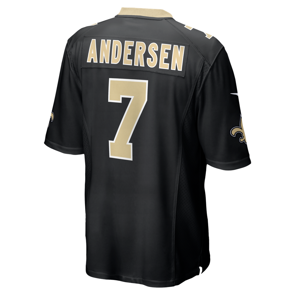 New Orleans Saints Morten Andersen Nike Black Retired Player Game Jersey
