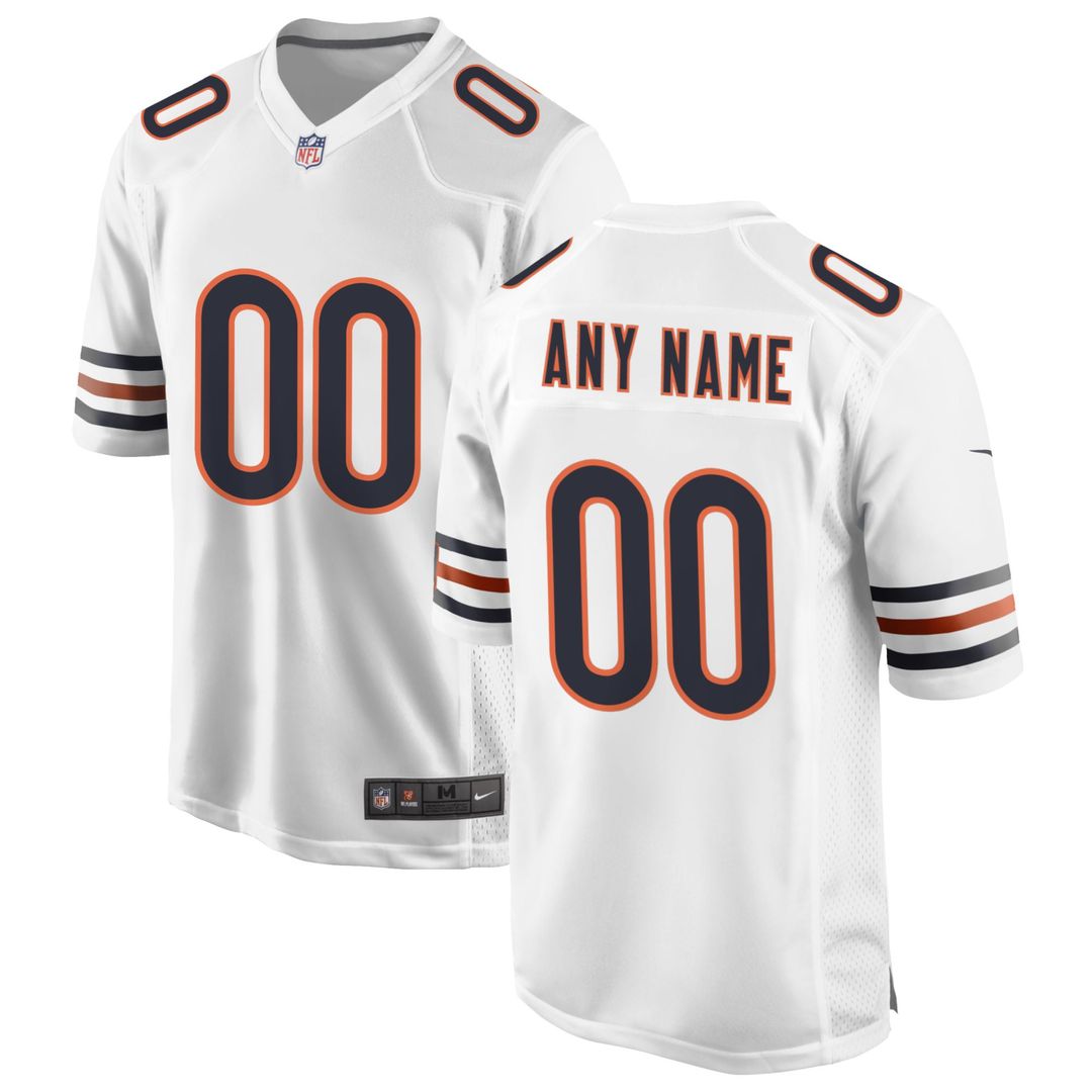 Chicago Bears Nike White Custom Jersey