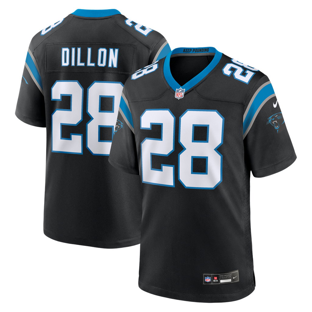 Carolina Panthers AJ Dillon Nike Black Game Jersey