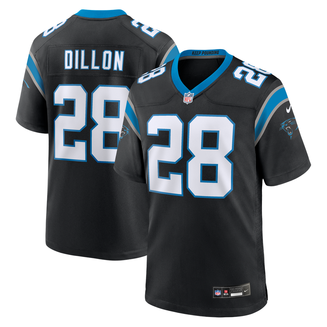 Carolina Panthers AJ Dillon Nike Black Game Jersey