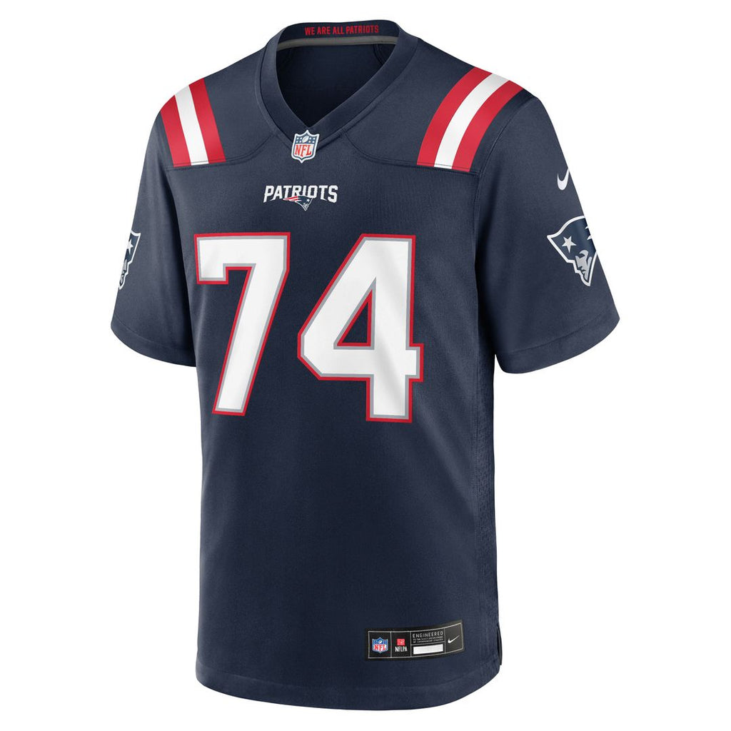 New England Patriots Caleb Lomu Nike Navy Game Jersey