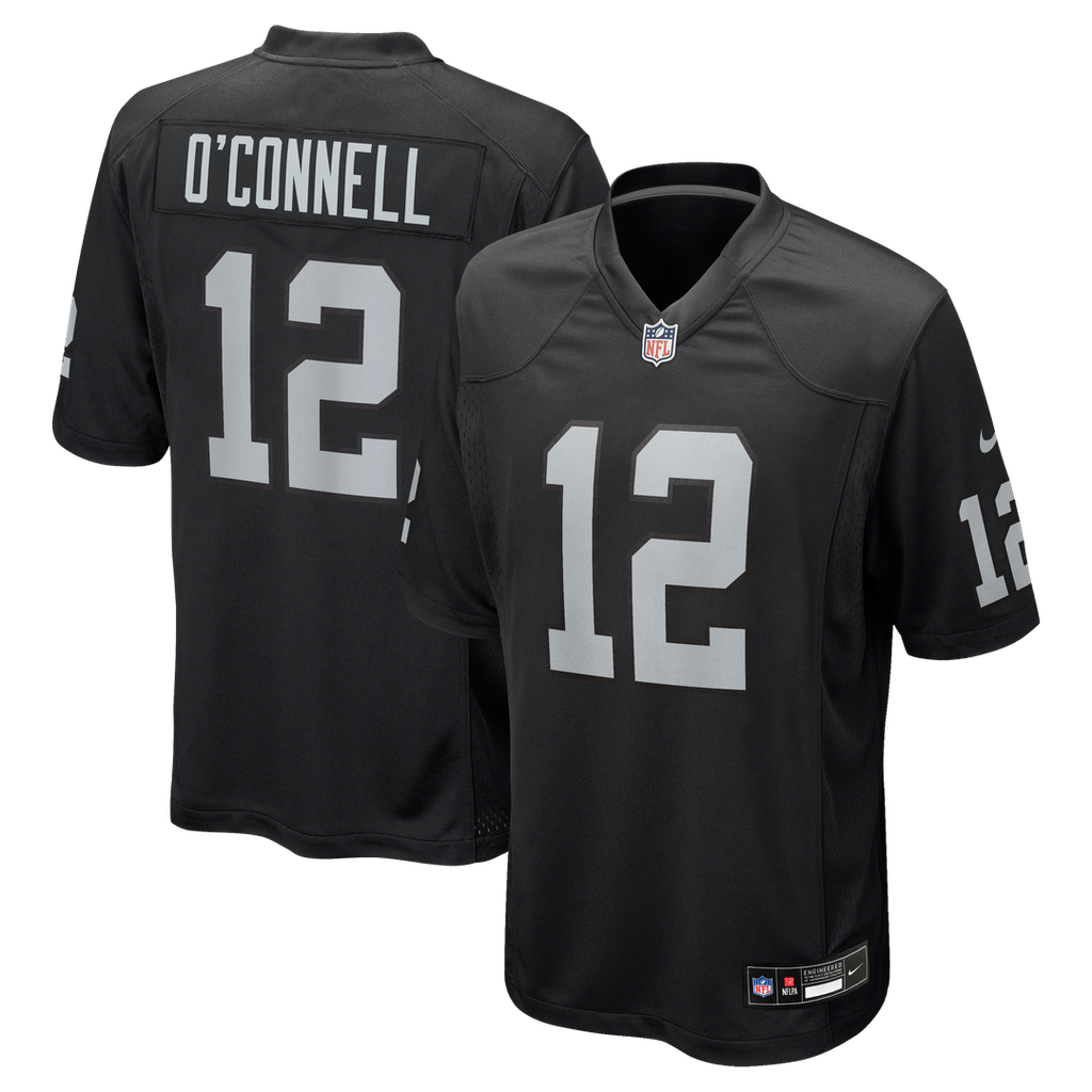 Las Vegas Raiders Aidan O'Connell Nike Black Game Jersey