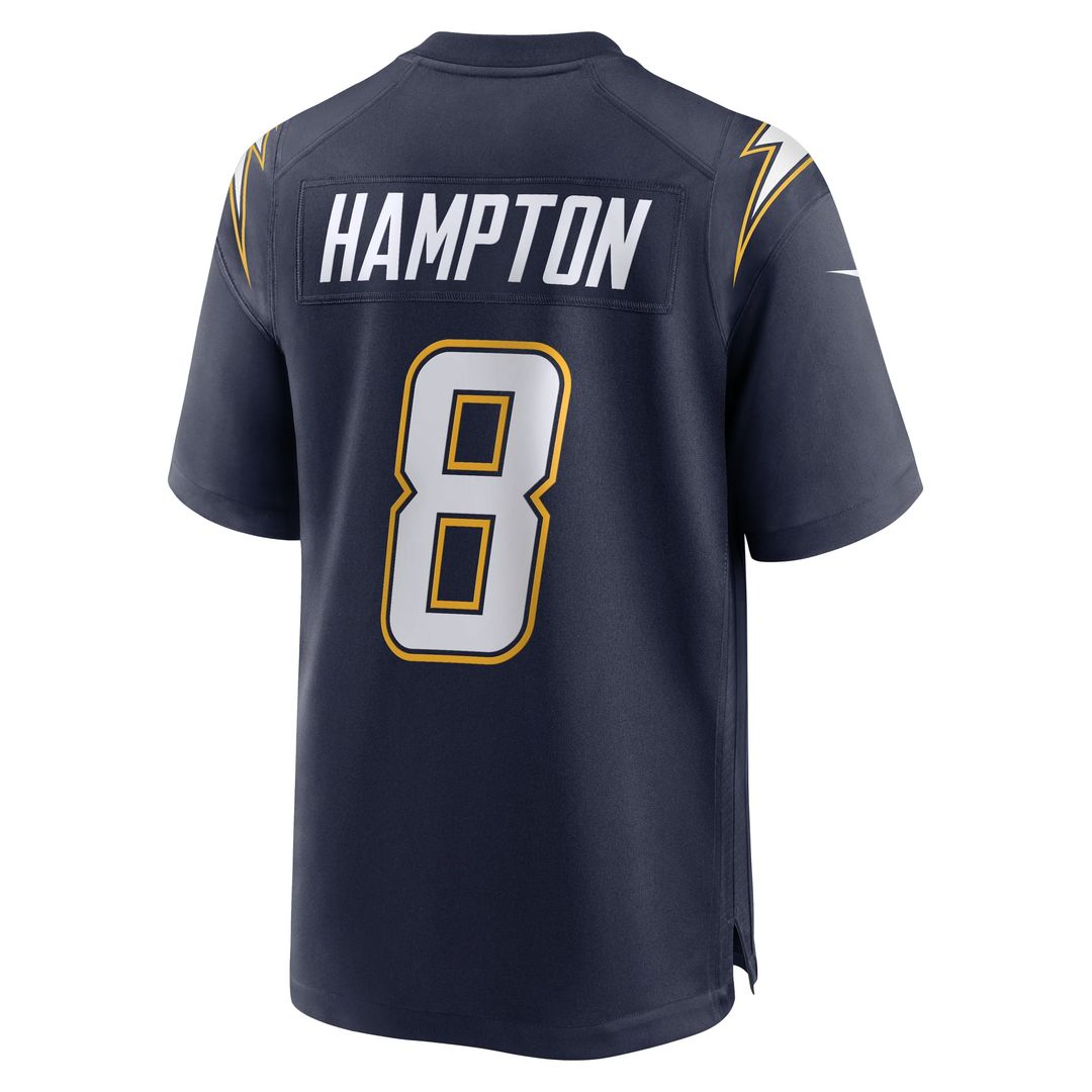 Los Angeles Chargers Omarion Hampton Nike Navy Alternate Super Chargers Game Jersey