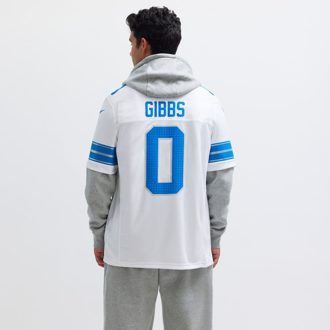 Detroit Lions Jahmyr Gibbs Nike Black 2nd Alternate Vapor FUSE Limited Jersey