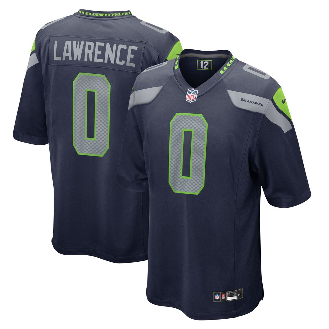 Seattle Seahawks DeMarcus Lawrence Nike College Navy Game Jersey