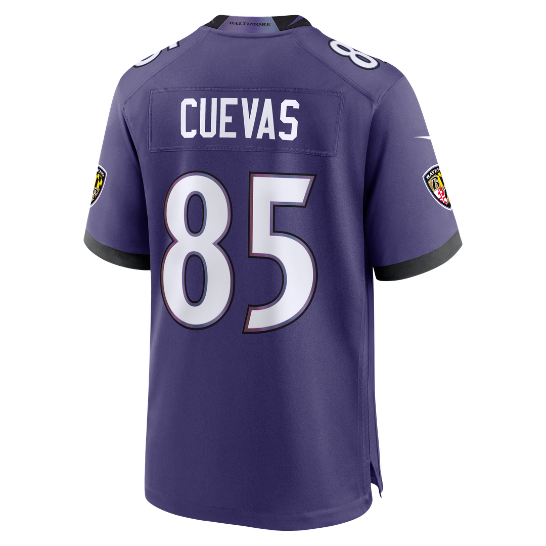 Baltimore Ravens Josh Cuevas Nike Purple Game Jersey