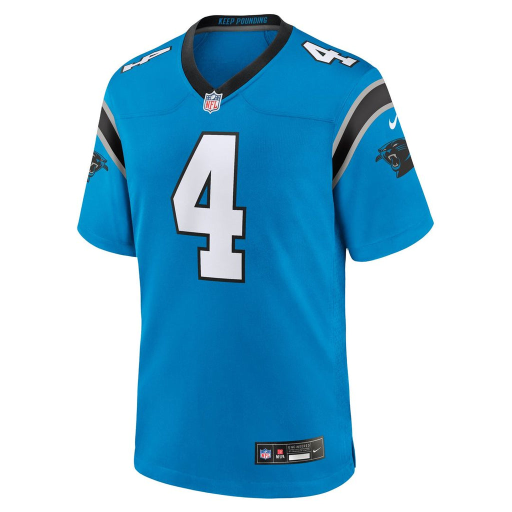 Carolina Panthers Tetairoa McMillan Nike Black Game Jersey
