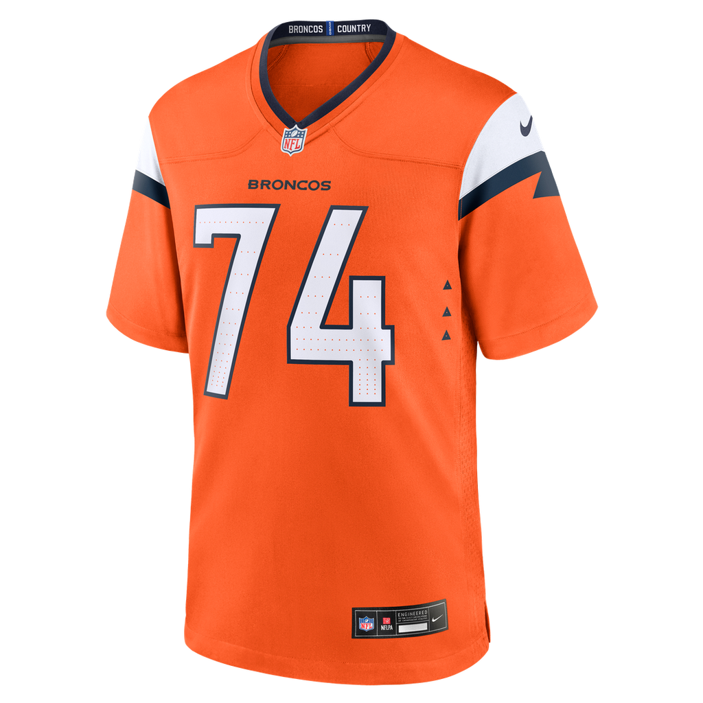 Denver Broncos Ben Powers Nike Orange Game Jersey