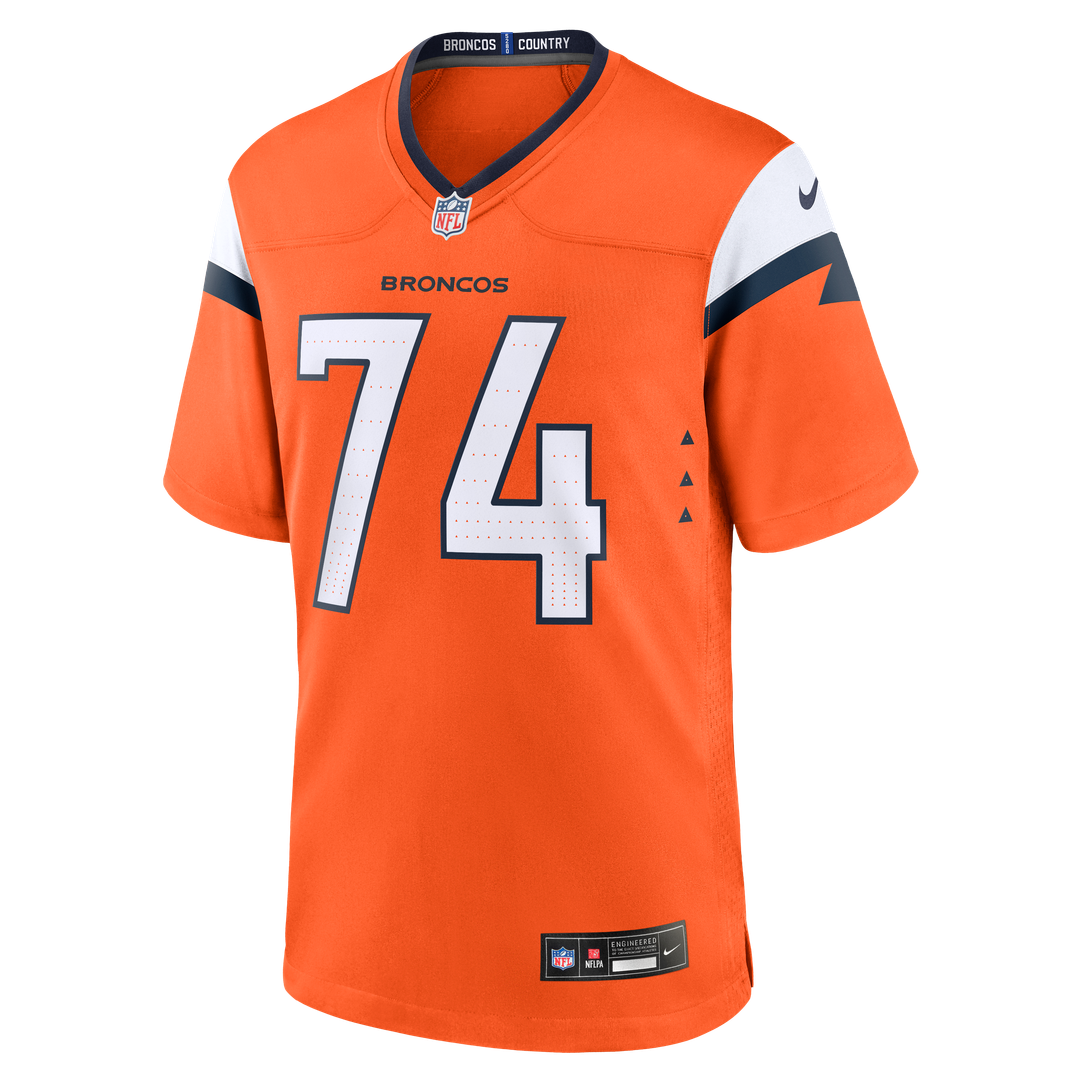 Denver Broncos Ben Powers Nike Orange Game Jersey