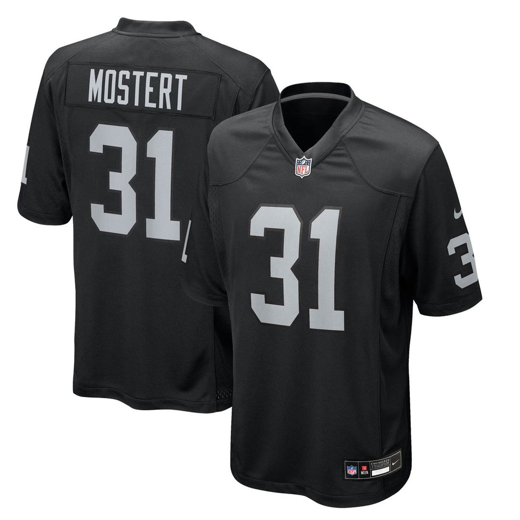 Las Vegas Raiders Raheem Mostert Nike Black Game Jersey