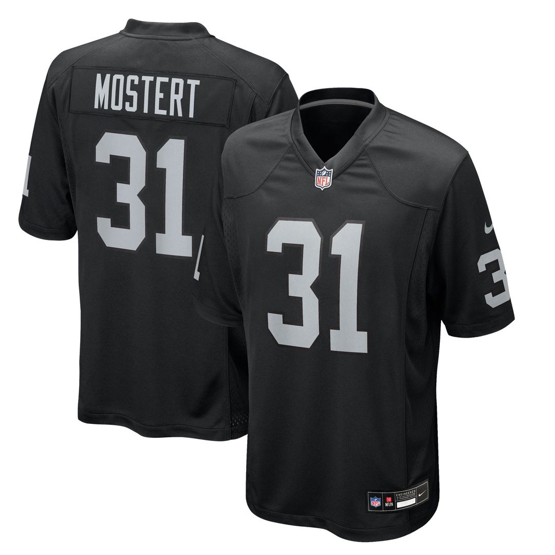 Las Vegas Raiders Raheem Mostert Nike Black Game Jersey