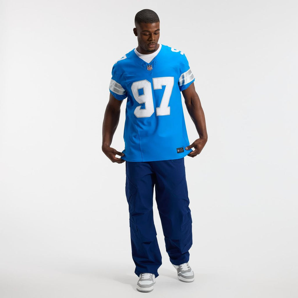 Detroit Lions Aidan Hutchinson Nike Blue Alternate Vapor FUSE Elite Jersey