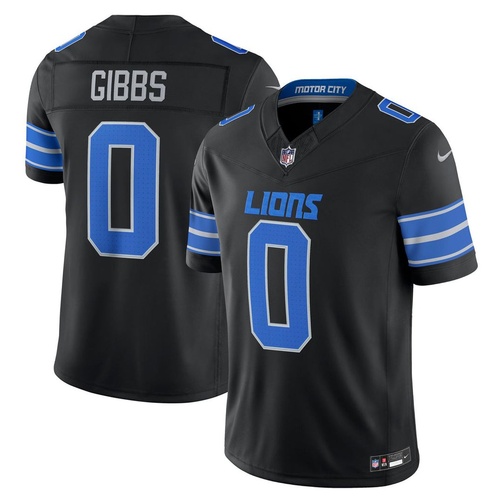 Detroit Lions Jahmyr Gibbs Nike Black Alternate Vapor FUSE Stitched Limited Jersey
