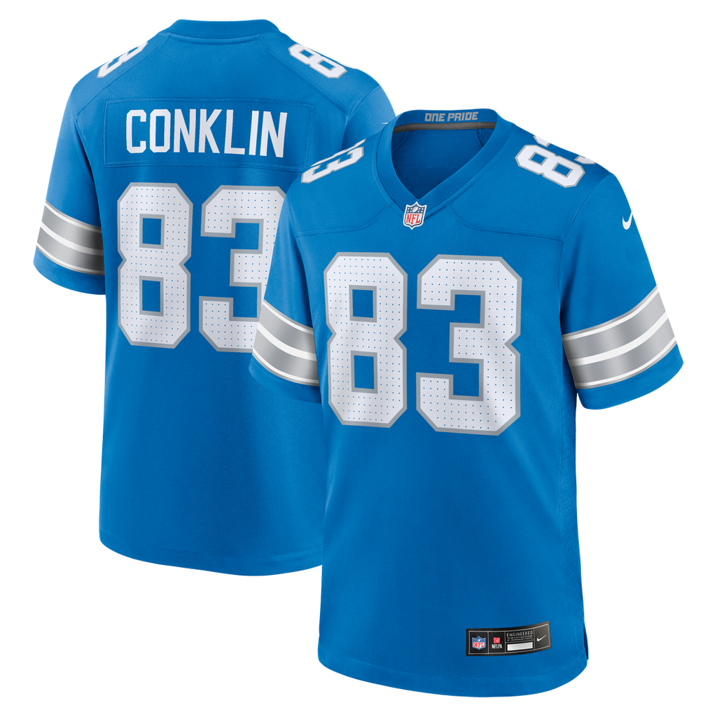 Detroit Lions Tyler Conklin Nike Blue Game Jersey