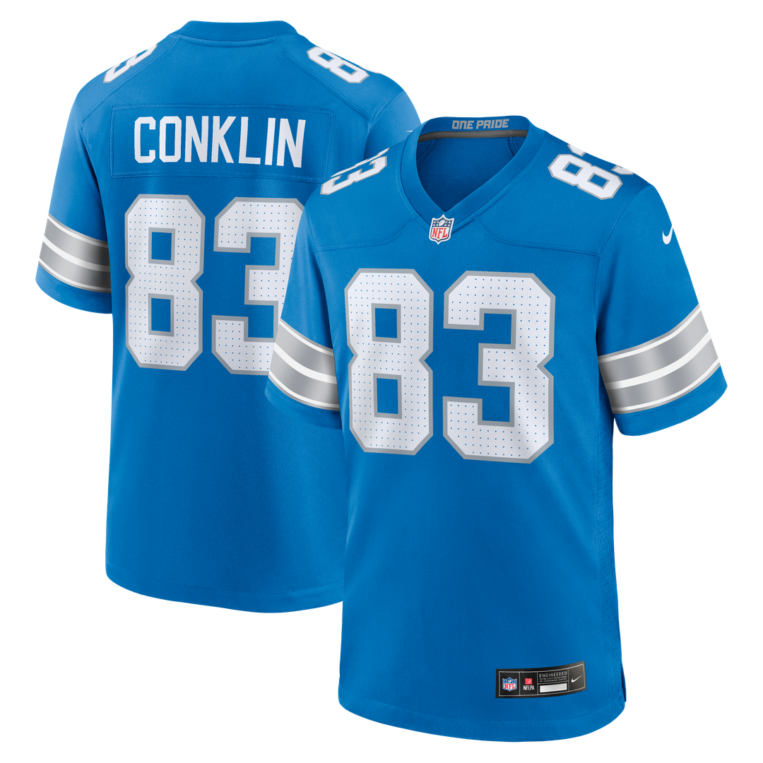 Detroit Lions Tyler Conklin Nike Blue Game Jersey