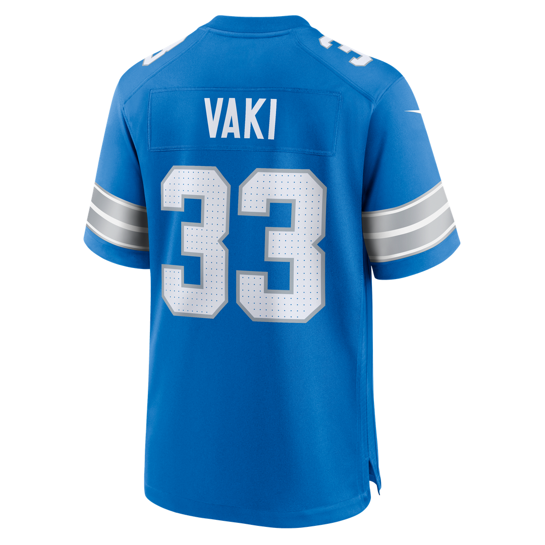 Detroit Lions Sione Vaki Nike Blue Game Jersey