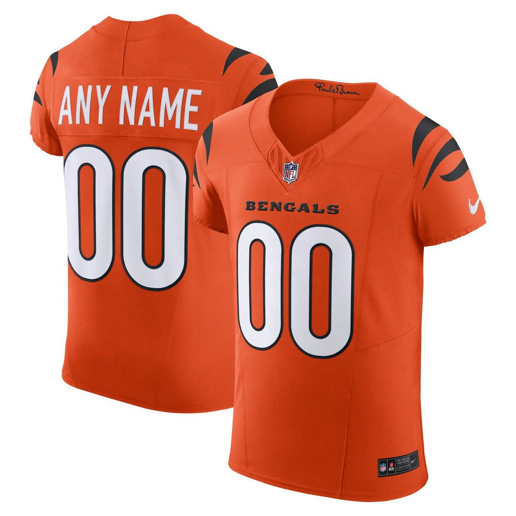 Cincinnati Bengals Nike Orange Alternate Vapor FUSE Elite Custom Jersey